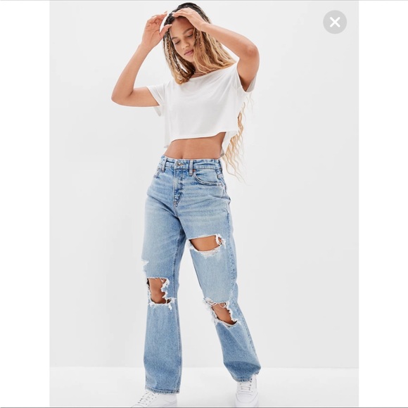 American Eagle Outfitters Denim - American Eagle Curvy Straight Jeans
